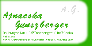 ajnacska gunszberger business card